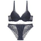 European and American Sexy Deep V Small Chest Enhancing Anti-Sagging Lace Bra Set